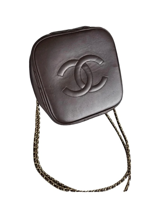 CHANEL Handbags - Chanel Quilted CC Embossed Leather Crossbody - Dark Brown